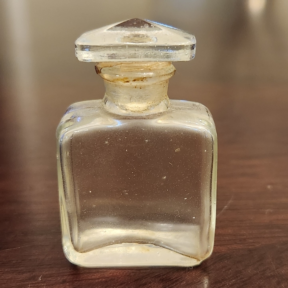 Small Vintage Glass Perfume Bottle FRANCE